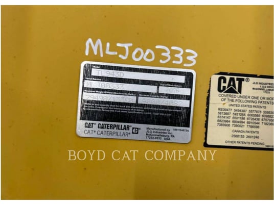 Cat TL943D, Telehandler, 2562 hours, S/N: MLJ00333, 2016 - Image 6