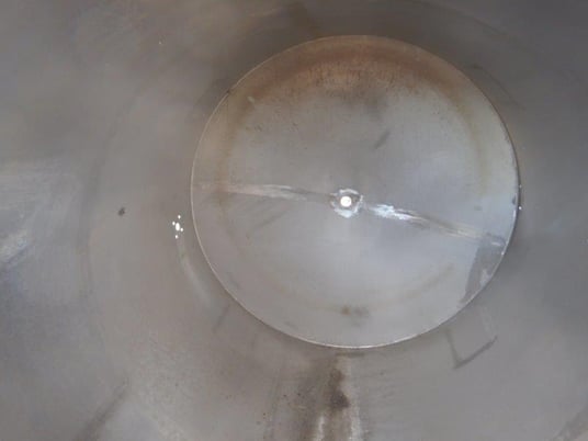 1050 gallon Perry Products, Stainless Steel Tank, Vertical, 65" diameter x 74" Straight Side, Flat Top, Cone - Image 7