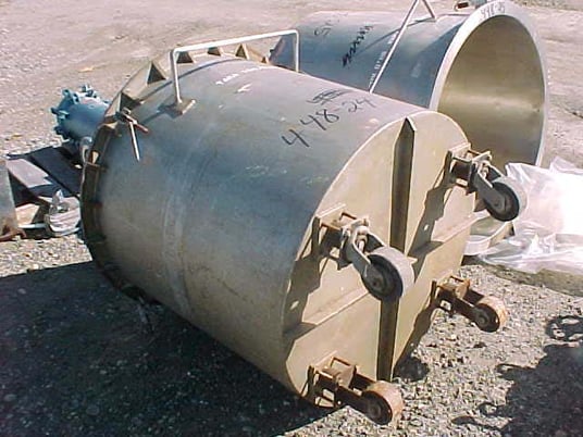 125 gallon Stainless Steel Vertical Storage Tank, 35" diameter x 32" Straight Side, Open Top, Flat Bottom - Image 1