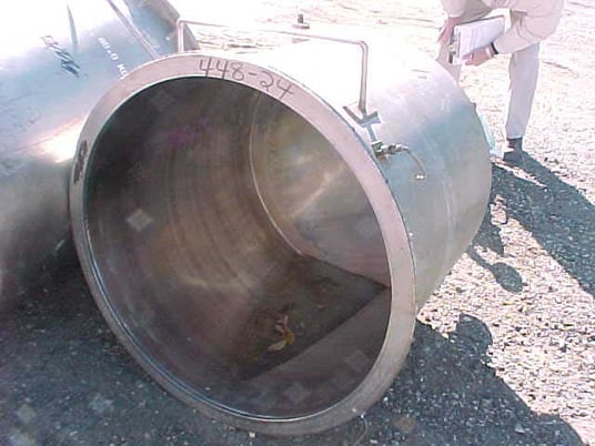 125 gallon Stainless Steel Vertical Storage Tank, 35" diameter x 32" Straight Side, Open Top, Flat Bottom - Image 2