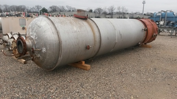 2000 gallon Cryochem, Vertical Stainless Steel Pressure Vessel, 54" diameter x 22' Straight Side, 7/16" Shell - Image 1
