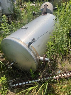 210 gallon Stainless Steel Tank, Vertical, 36" diameter x 48" Straight Side, Dish Top and Bottom - Image 2