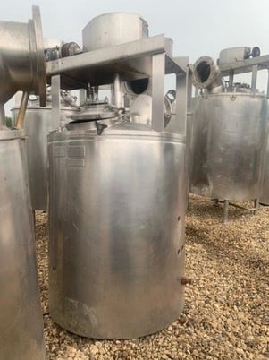 400 gallon Lee, Inc. #250U9MS, Stainless Steel Jacketed Mix Tank, Vertical, 48" diameter x 55" Straight Side - Image 3