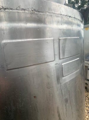 400 gallon Lee, Inc. #250U9MS, Stainless Steel Jacketed Mix Tank, Vertical, 48" diameter x 55" Straight Side - Image 4