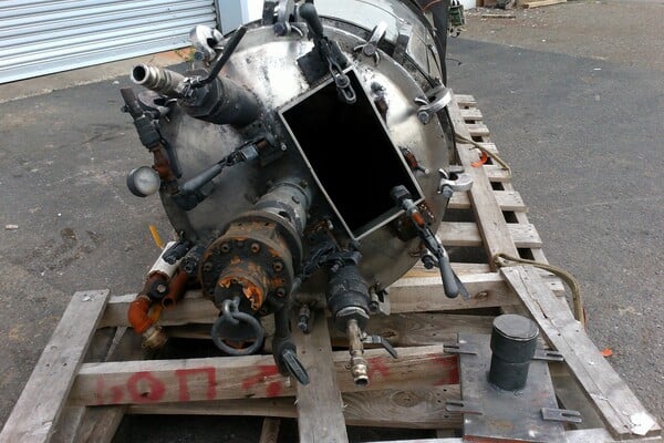 80 gallon Stainless Steel Mix Tank, 24" diameter x 42" Straight Side, Dish Top and Bottom, Electrically Heated - Image 4