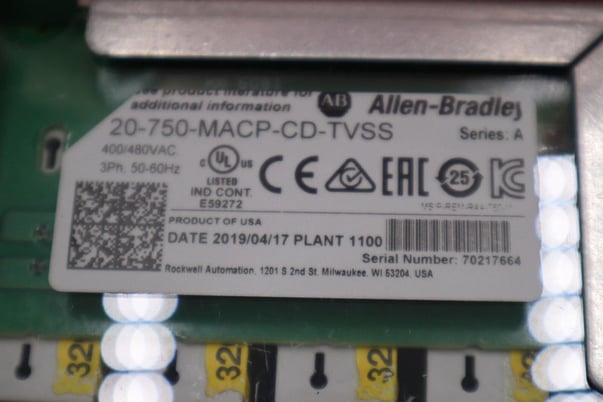 Allen-Bradley bradley 20-750-macp-cd-tvss ser. a 400/480vac new unit stock g86a - Image 3