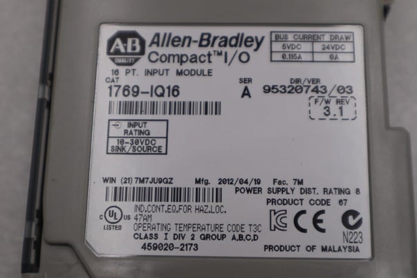 1769-iq16 Allen-Bradley bradley input module series a stock k-36-a - Image 2