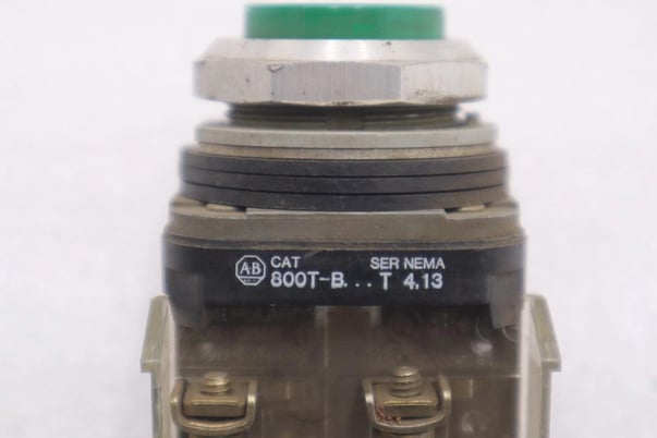 Allen-Bradley bradley 800t-a /t green button contact block stock #k-3701 - Image 2