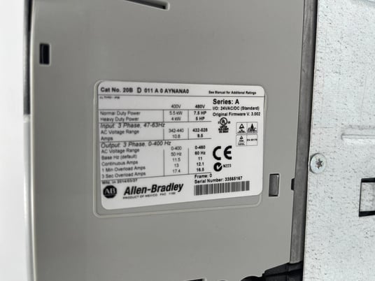 Allen bradley powerflex 700 Allis-Chalmers drive, 480vac, 3ph 20bd011a0aynana0 stock 1250 - Image 4