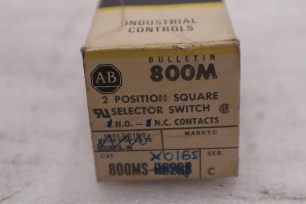 Allen-Bradley bradley bulletin 800ms-x0165 series a stock #k-3694 - Image 1