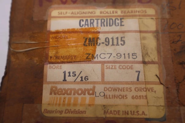 Rexnord ZMC9115 Roller Bearing Cartridge Spherical Roller 1-15/16 in Bore #B-800 - Image 1