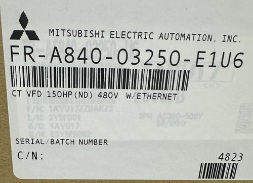 150 HP Mitsubishi, VFD inverter, 3-phase, Ethernet, VFD drives, never used, 2023 - Image 7