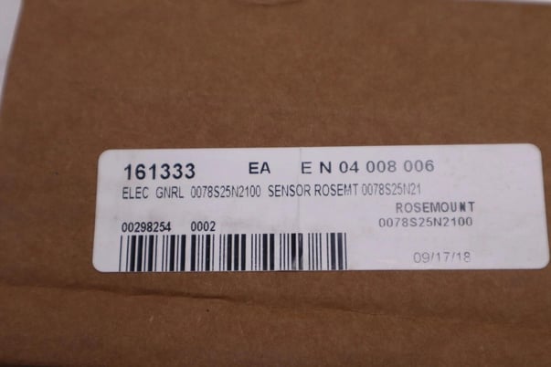 ROSEMOUNT 0078S25N2100 SENSOR STOCK #G-133A - Image 3