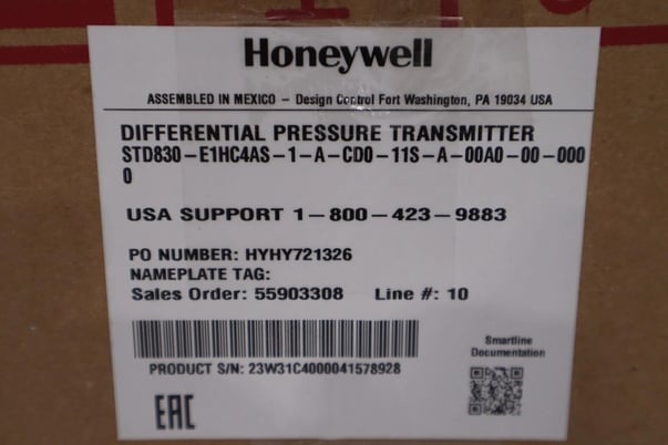 Honeywell 23w31c4000041578928 st 800 pressure transmitter stock #g-402 - Image 2