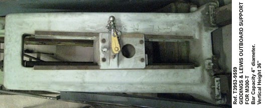 Outboard tailstock, Giddings & Lewis #300-T, 4", vertical 36" Lucas, vert.39" #44B-484 - Image 1
