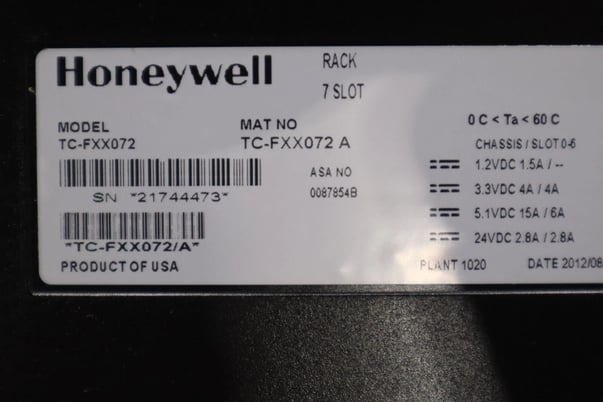 NEW OPEN BOX Honeywell TC-FXX072 A 7-Slot Rack Module Power Supply STOCK G423 - Image 3