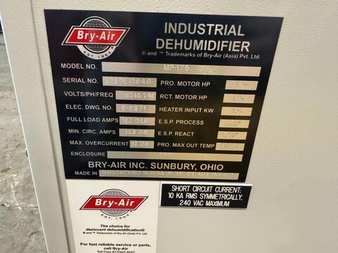 Bry-Air Industrial MiniPAC 175 MP-175 Desiccant Dehumidifier 230V NEW NO BOX - Image 5