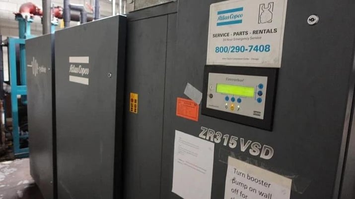 ATLAS COPCO ZR315VSD 400 HP OIL FREE WATER COOLED AIR COMPRESSOR - Image 1