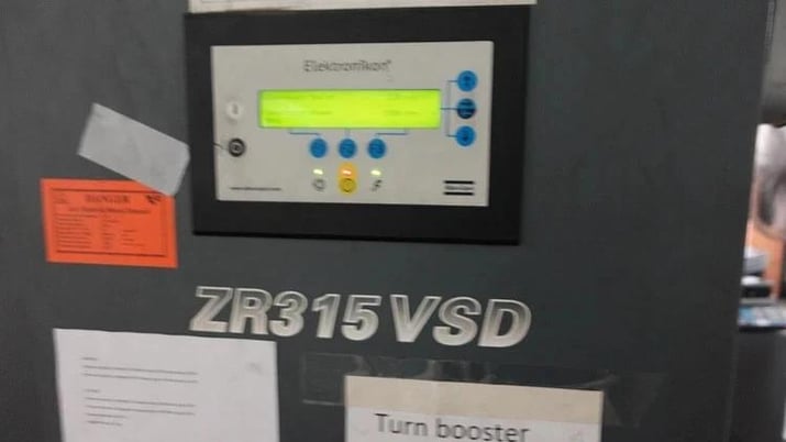ATLAS COPCO ZR315VSD 400 HP OIL FREE WATER COOLED AIR COMPRESSOR - Image 2