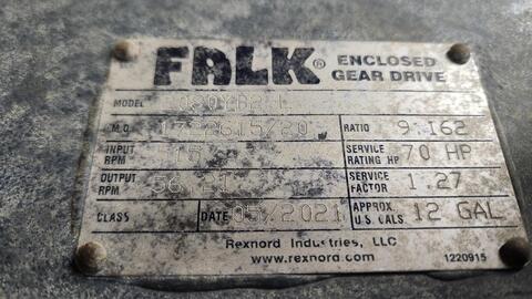 Speed Reducer Gear Box FALK MODEL 2080yb2-l RATIO 9.162 70 HP MANUFACTURED 2021 - Image 5