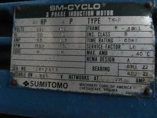 Shredpax model az80 dual shaft shredder twin 40hp motors (no control) - Image 7