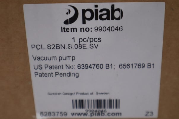 Piab vacuum products pcl.s2bn.s.08e.sv / 9904046 new in box stock h333 - Image 4