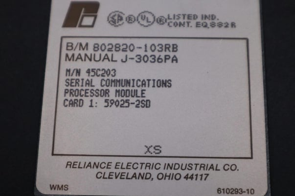 New baldor reliance electric 45c203 serial communication processor stock 5453 - Image 4