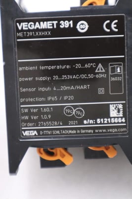 NEW Vega MET391.XXHXX Vegamet 391 Control And Display Assembly #H489A - Image 2