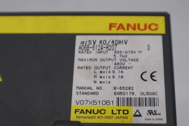Fanuc Servo Amplifier Module A06B-6124-H207 Series D STOCK 107B - Image 2