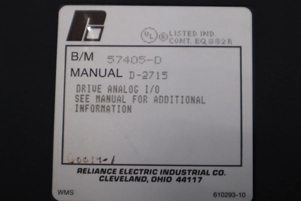 Reliance Electric 57405-D Drive Analog I/O Module PLC AutoMax STOCK G295 - Image 2