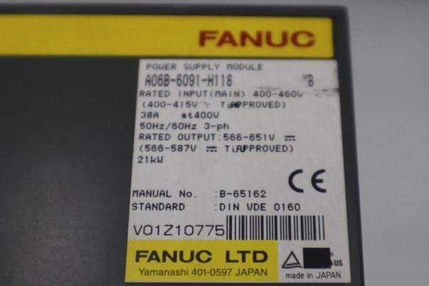 Fanuc A06B-6091-H118 Power Supply Module Ser B STOCK 100B - Image 2