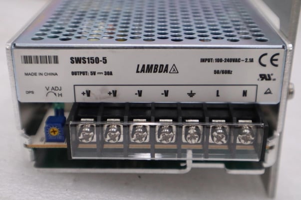 New lambda sws150-5 power supply 100-240vac 2.1a input 5vdc 30amp stock h952 - Image 1