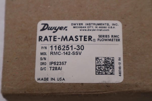 New dwyer rmc-142-ssv rate-master rmc 0.2-2.2 gpm flow meter stock h1182 - Image 3