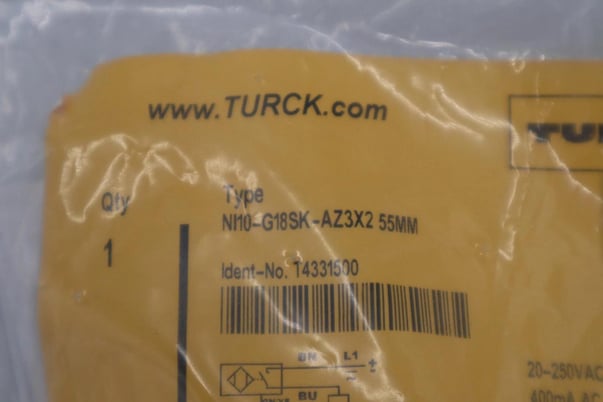NEW Turck NI10-G18SK-AZ3X2 Inductive Sensor 55mm STOCK G910A - Image 2