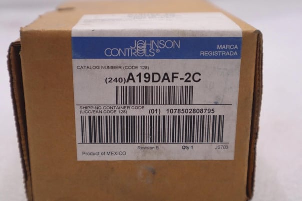 New open box johnson controls a19daf-2c control switch stock k-3119 - Image 1