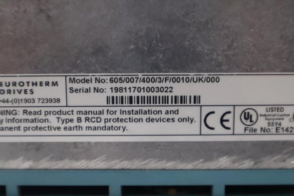 Eurotherm drives 605/007/400/3/f/0010/uk/000 stock 3365a - Image 2