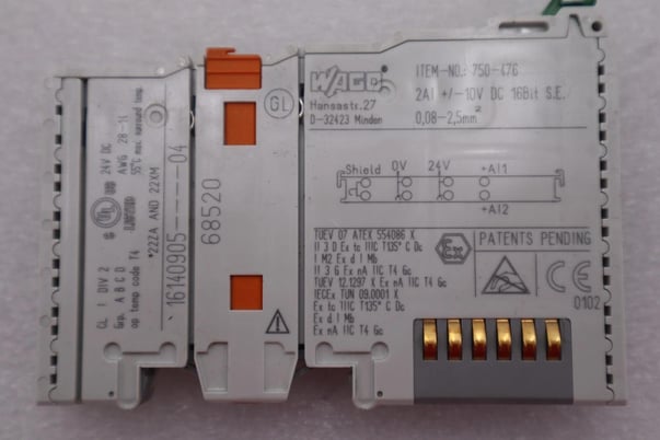 Wago 750-476 Channel Analog Input Module 10VDC Single Ended 16 Bit #K-1725 - Image 1