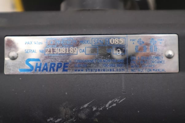 Sharpe SPN II 085 Double Acting Rack and Pinion Pneumatic Actuator STOCK 1550-A - Image 2