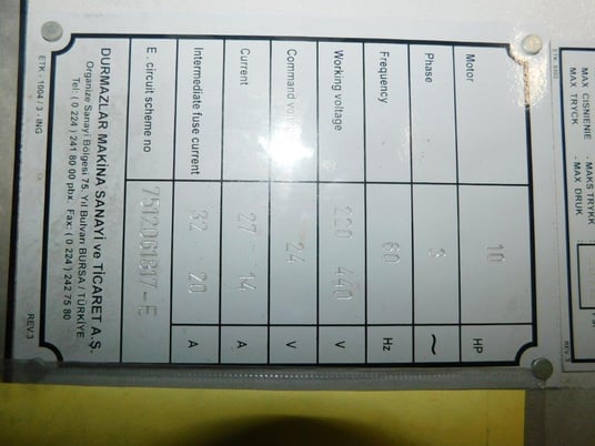 Durma #E3090, press brake - Image 9