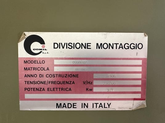 Comil #Cosmo, semi-auto case clamp, 51" H x 96" L x 30" D, 1986 - Image 4