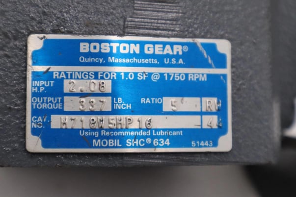 BOSTON GEAR H718-5-H-P16 Right Angle Hollow Shaft Worm Gear Speed Reducer #H981 - Image 3