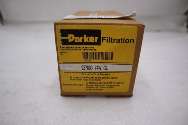 New open box parker 927093-74w-ol filtration stock h-183 - Image 3
