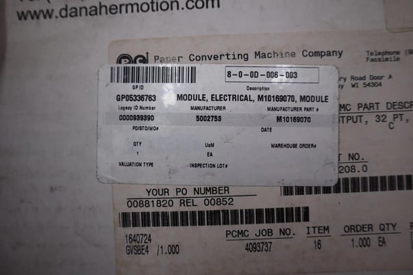 New danaher motion m.1016.9070 / m10169070 pic900 32dc output source stock 304-c - Image 3