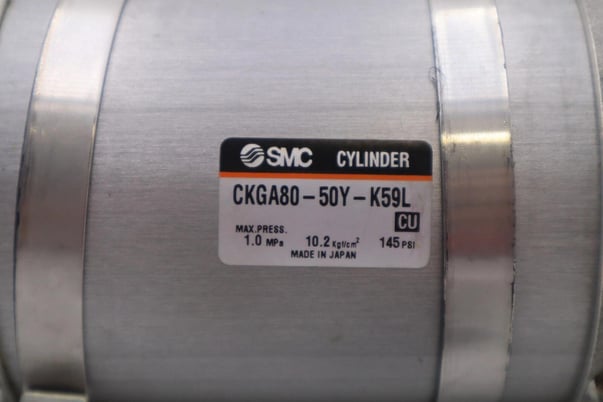 (NEW) SMC CKGA80-50Y-K59L 145psi Pneumatic Clamp Cylinder STOCK S-367 - Image 1