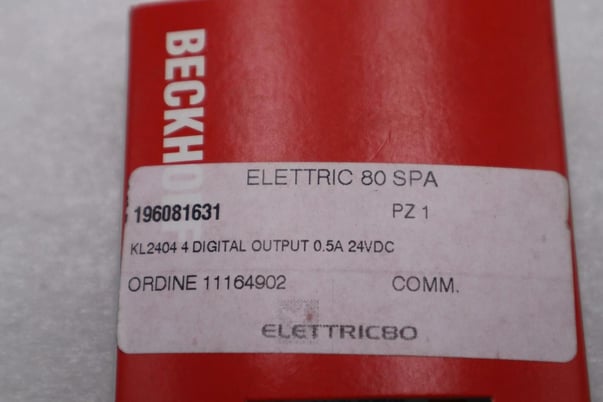 Beckhoff kl2404 digital output terminal 2-wire 4-channel 4 outputs stock l-605c - Image 1