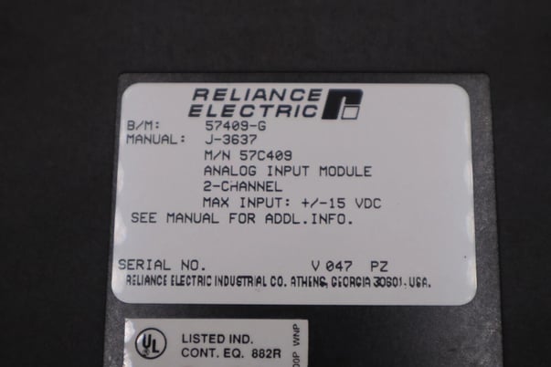 New in box reliance electric 57409-g analog input module stock g520 - Image 2