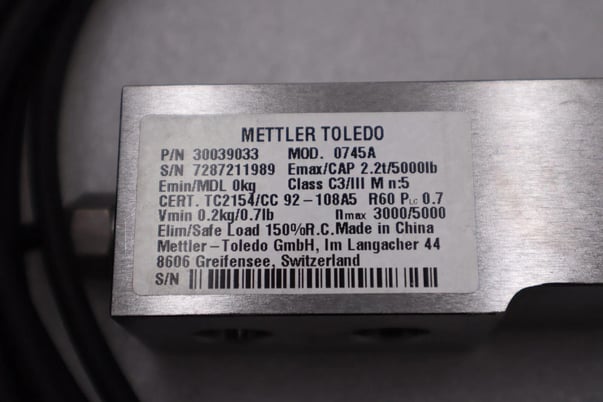 New mettler toledo 30039043 0745a beam load cell nsmp stock h893 - Image 2