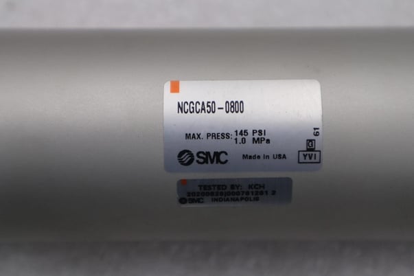 Smc ncgca50-0800 air cylinder 145 psi #4211 - Image 2