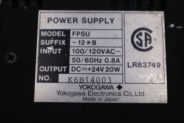 Yokogawa fpsu -12*b power supply stock #k-2910-a - Image 3