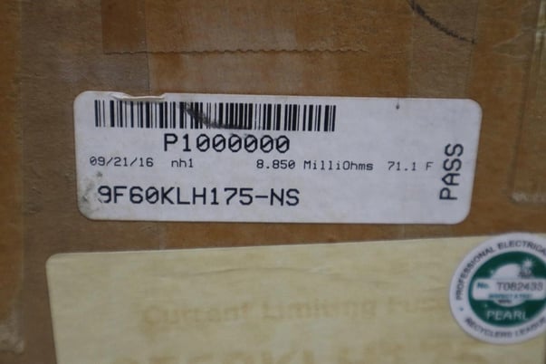 General electric 9f60klh175 current limiting fuse new in box stock g164 - Image 4